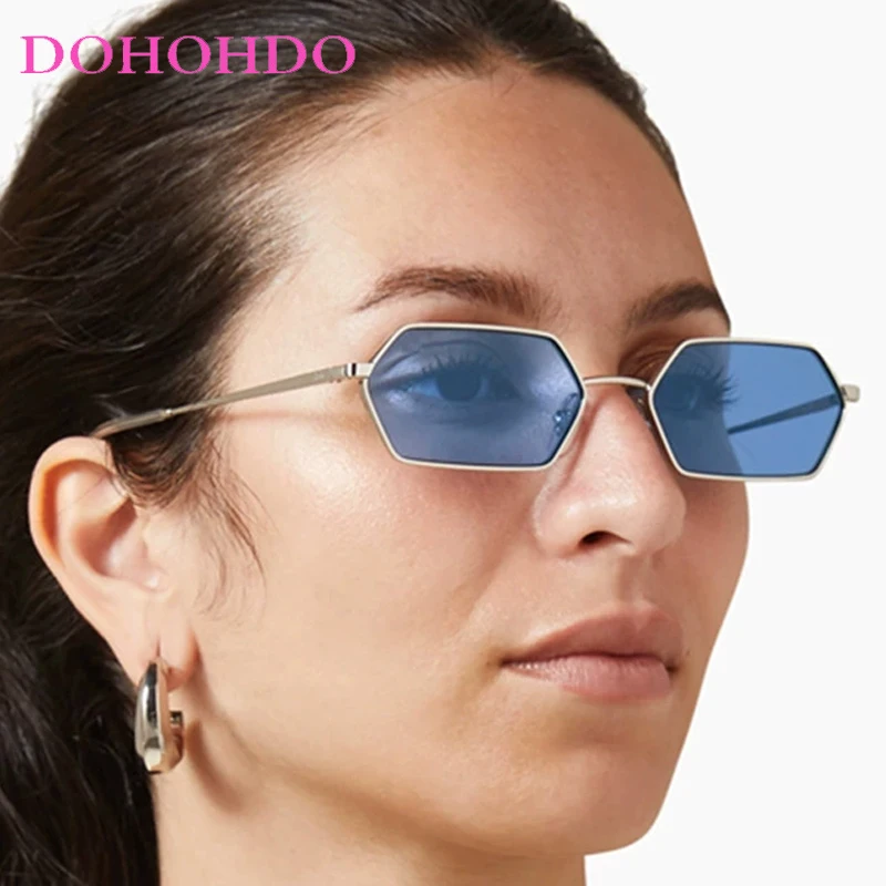 

Fashion Brand Design Polygonal Metal Women Sunglasses Retro Small Frame Sunglass Men Driving Travel Eyewear Female Lentes UV400