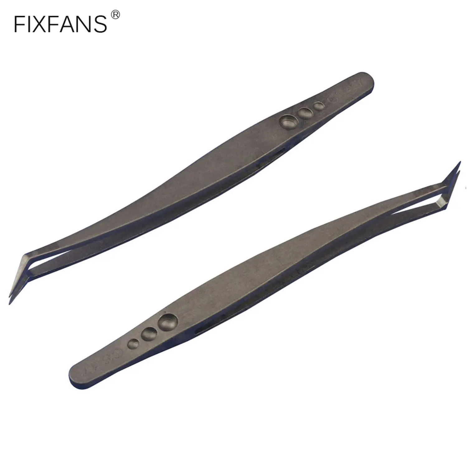 2Pcs Anti-static ESD Carbon Fiber Plastic Tweezers Precision Curved Tip for Gundam Model Hobby Making Tools