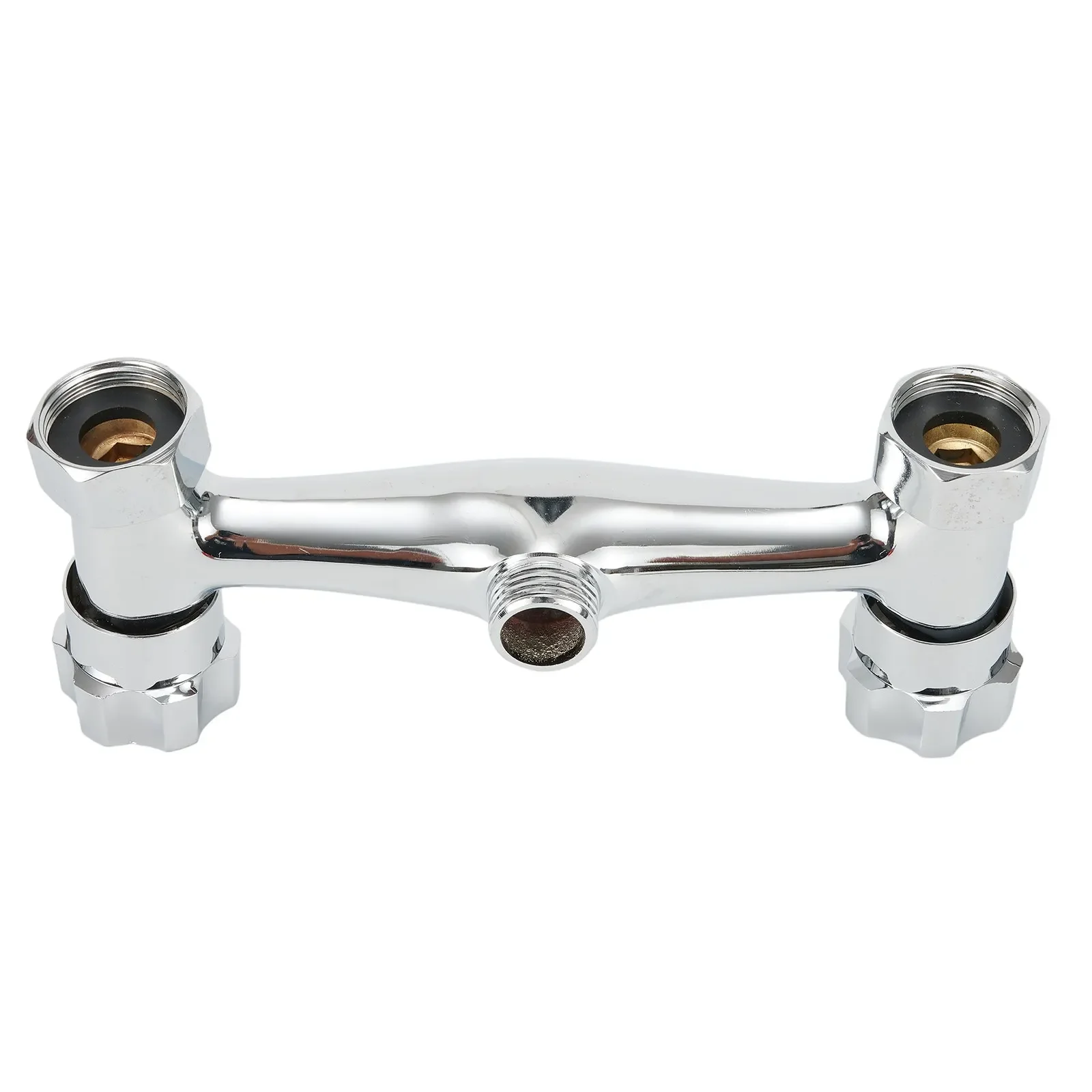 

1 2inch Shower Mixer Valve Bar Brass Chrome Finish Copper High Grade Stable Performance Twin Outlet Responsive