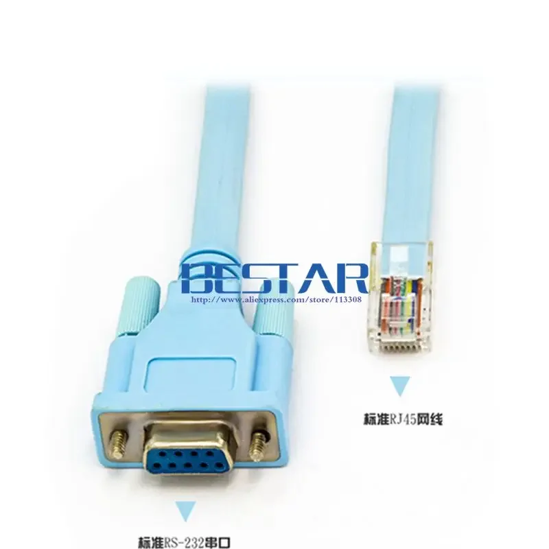 RS-232 RS232 DB9 إلى RJ45 RJ-45 كابل وحدة التحكم في توجيه الشبكة التسلسلية 1.8 متر 6FT لأجهزة توجيه ومفاتيح Cisco Huawei