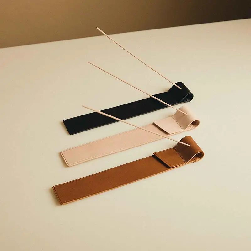 PU Incense Stick Holder Leather Line Incense Burner Holder Sandalwood Coil Base Home Decoration 3mm Hole