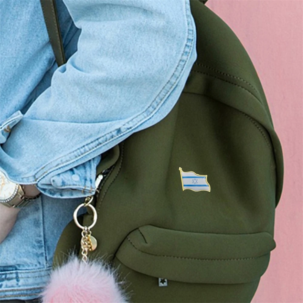 علم إسرائيل دبوس بروش يلوحون العلم الوطني نمط العلم شارة بروش ث/مشبك فراشة الملابس والاكسسوارات #6