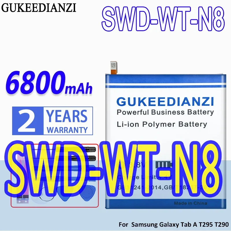 High Capacity GUKEEDIANZI Battery SWDWTN8 SWD-WT-N8 6800mAh for Samsung Galaxy Tab A T295 T290 Batteries