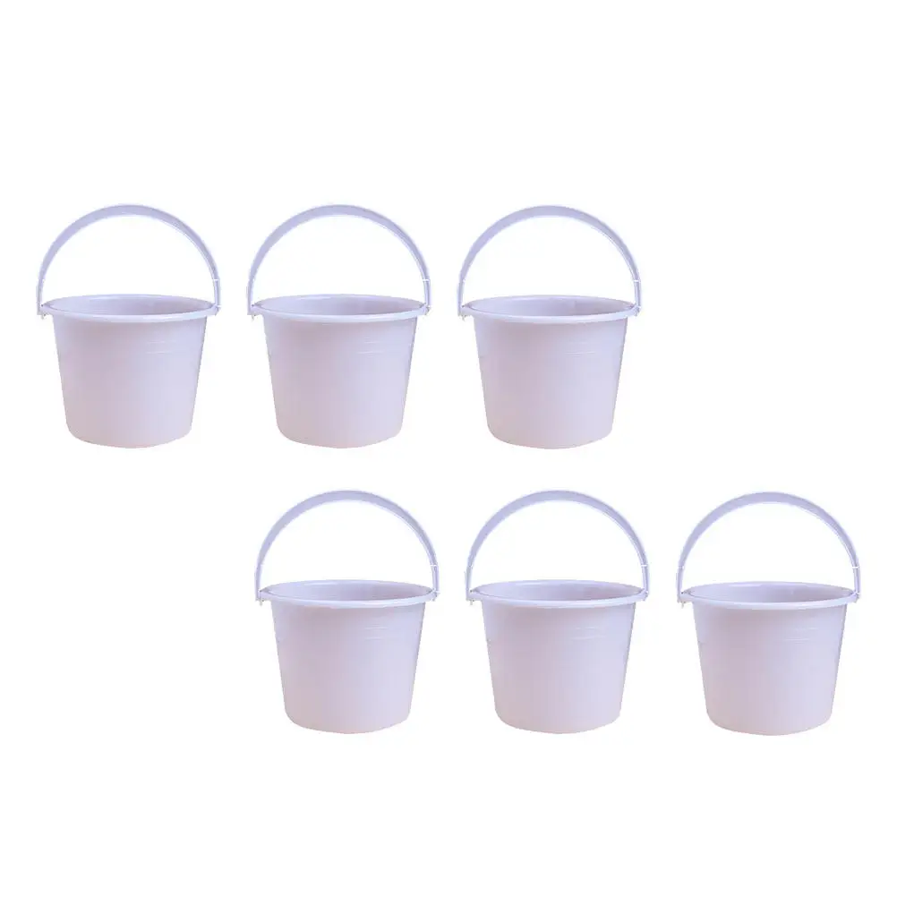 6Pcs Multipurpose Paint Buckets Disposable Round Storage Buckets Large Capacity for Coating Pigment Mixing Painting Bucket