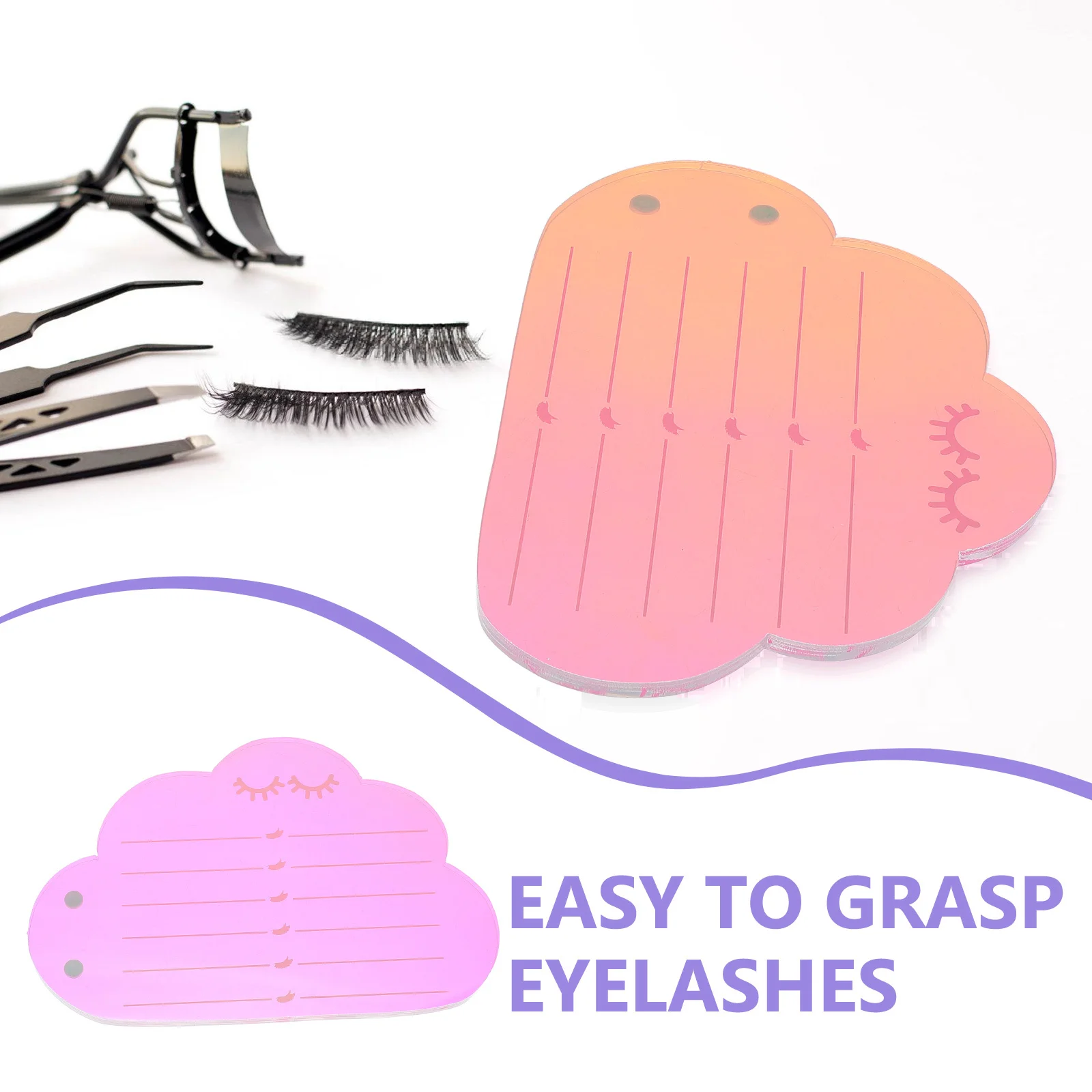 لوح تمديد رموش أكريليك، لوح رموش مغناطيسي لتطبيق التمديد، تخزين الرموش الصناعية #4