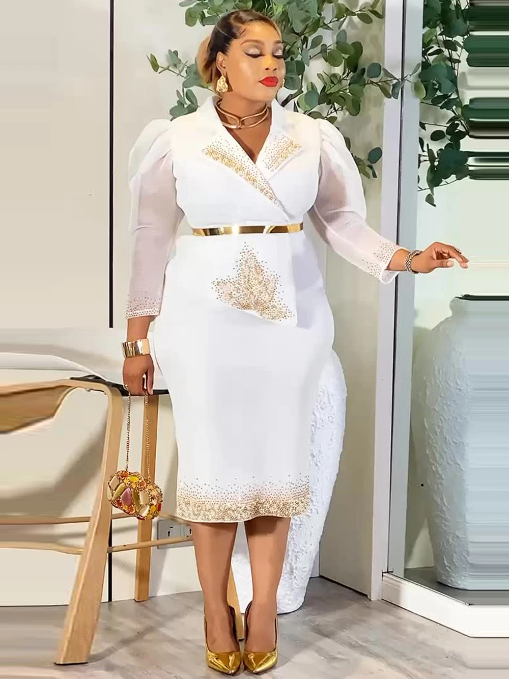 Wedding Party Luxury Dresses For Women Elegant Bodycon Mermaid Robe Dubai African Clothing Birthday Prom Ladies Dress Outfits