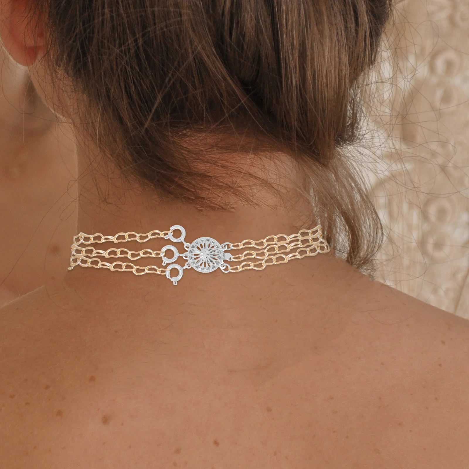 

2pcs Necklace Separator Clasps Stacked Layering Silver Metal Connectors DIY Jewelry Accessories Necklace Detangler Bracelet