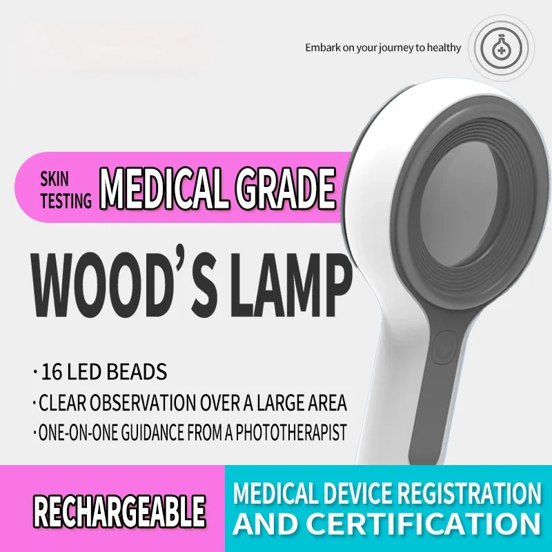 Woods Lamp For Skin Analyzer Machine Ultraviolet Lamp UV Skin Examination Beauty Test Facial Magnifying Analysis Vitiligo Lamp