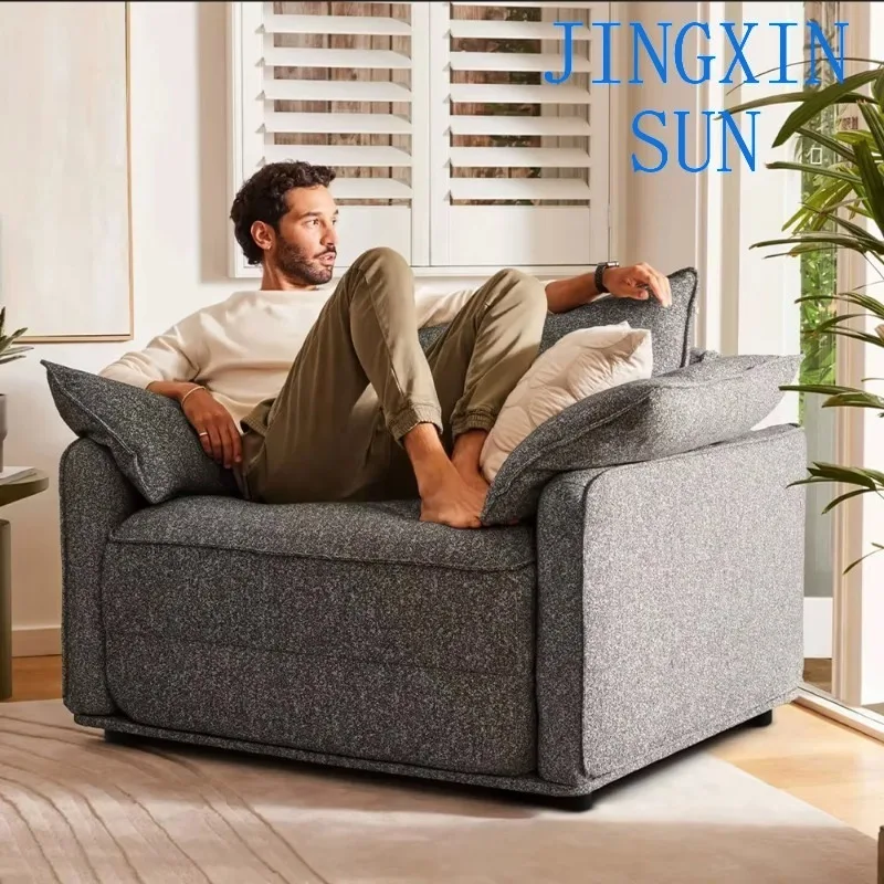Inflatable Compression Black Leather  Sofa American Inflatable Sofa I Box Compressed in the Box