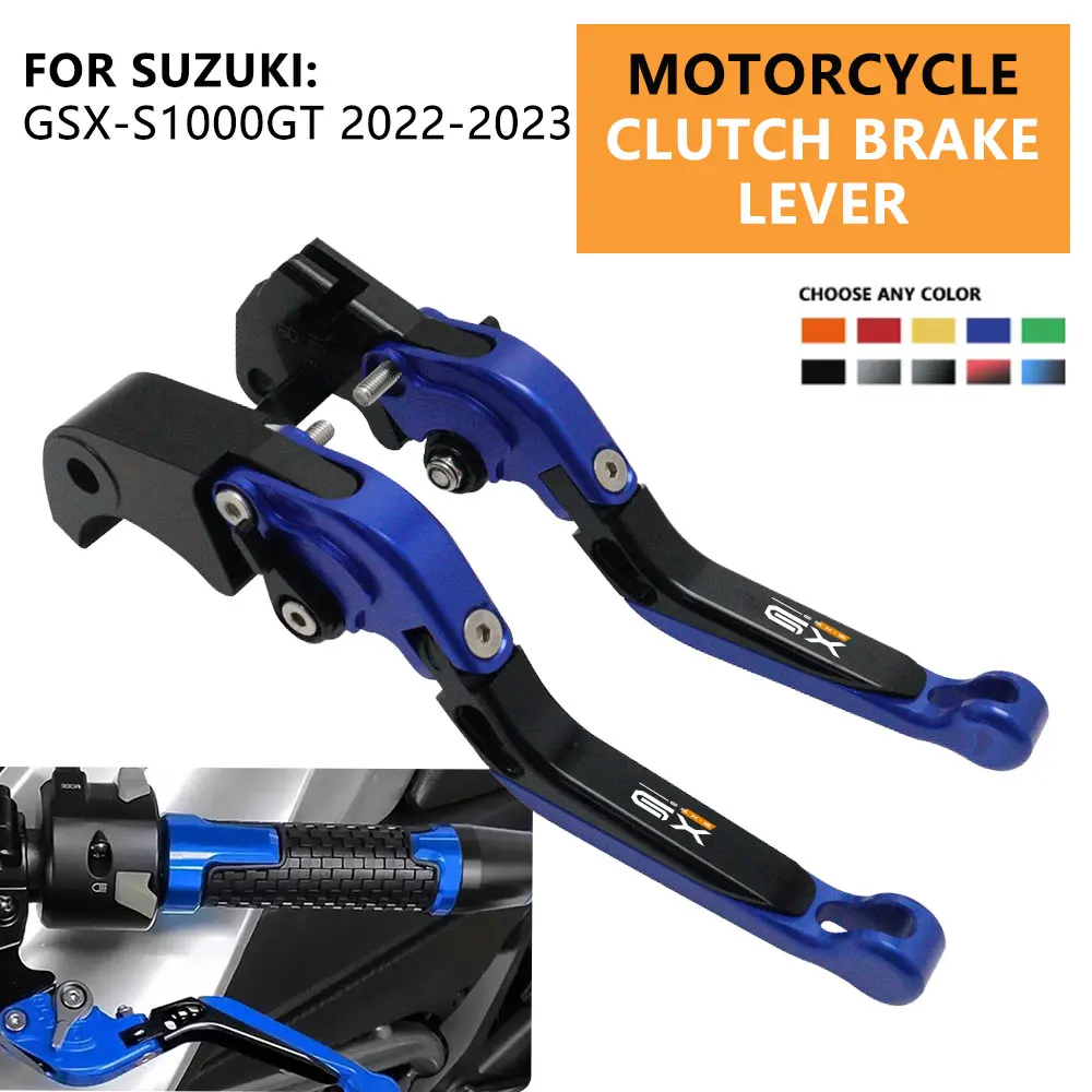 For Suzuki GSX-S1000GT 2022 2023 Motorcycle Brake Levers Folding CNC Clutch Levers Adjustable Extendable Short Handle Set