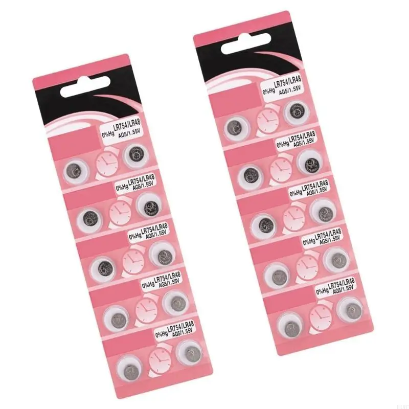 

10/20Pieces AG5 LR754 Button Cells Compactly And Durability AG5 Batteries For Various Low Power Devices 7.9mm Diameter