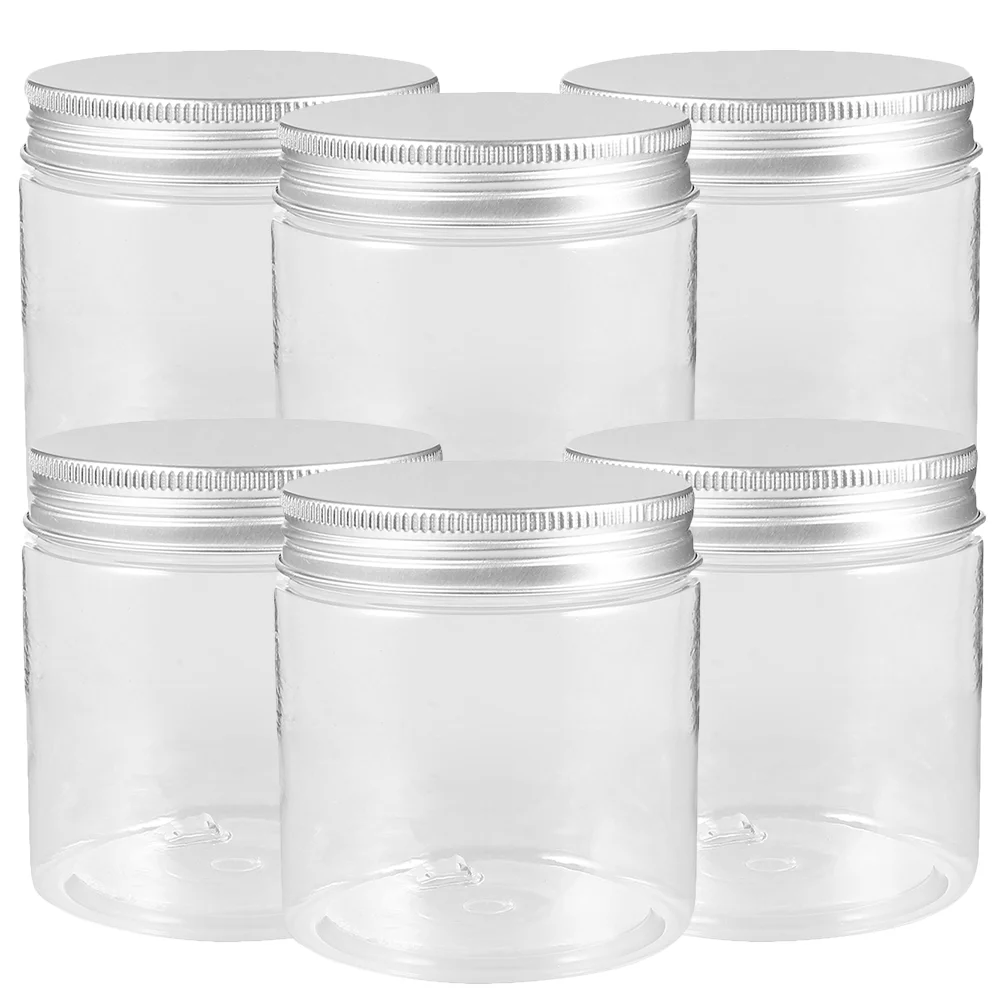 6 Pcs Aluminum Lid Mason Jars Storage Can Multifunctional Plastic Bulk Toys Portable Mini Fruit Jelly Cans Necessity