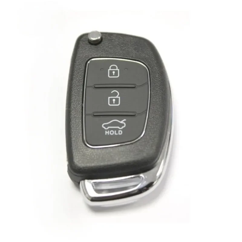 3 Button Flip Key Shell for Hyundai – RFC Case Fit I10 I20 I40 IX35 Santa Fe Remote Fob Car Key Shell Replacement Accessories
