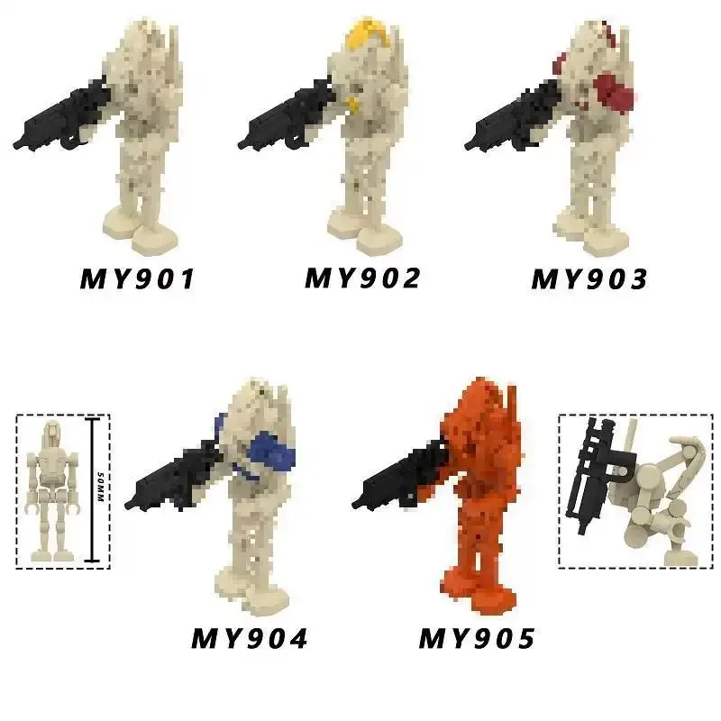 Bloques de Construcción Miniatura de la Guerra Espacial MY901-MY905, Figuras de Acción de Soldados Clon 501, Anakin Skywalker, Palpatine, Ladrillos de Juguete para Niños