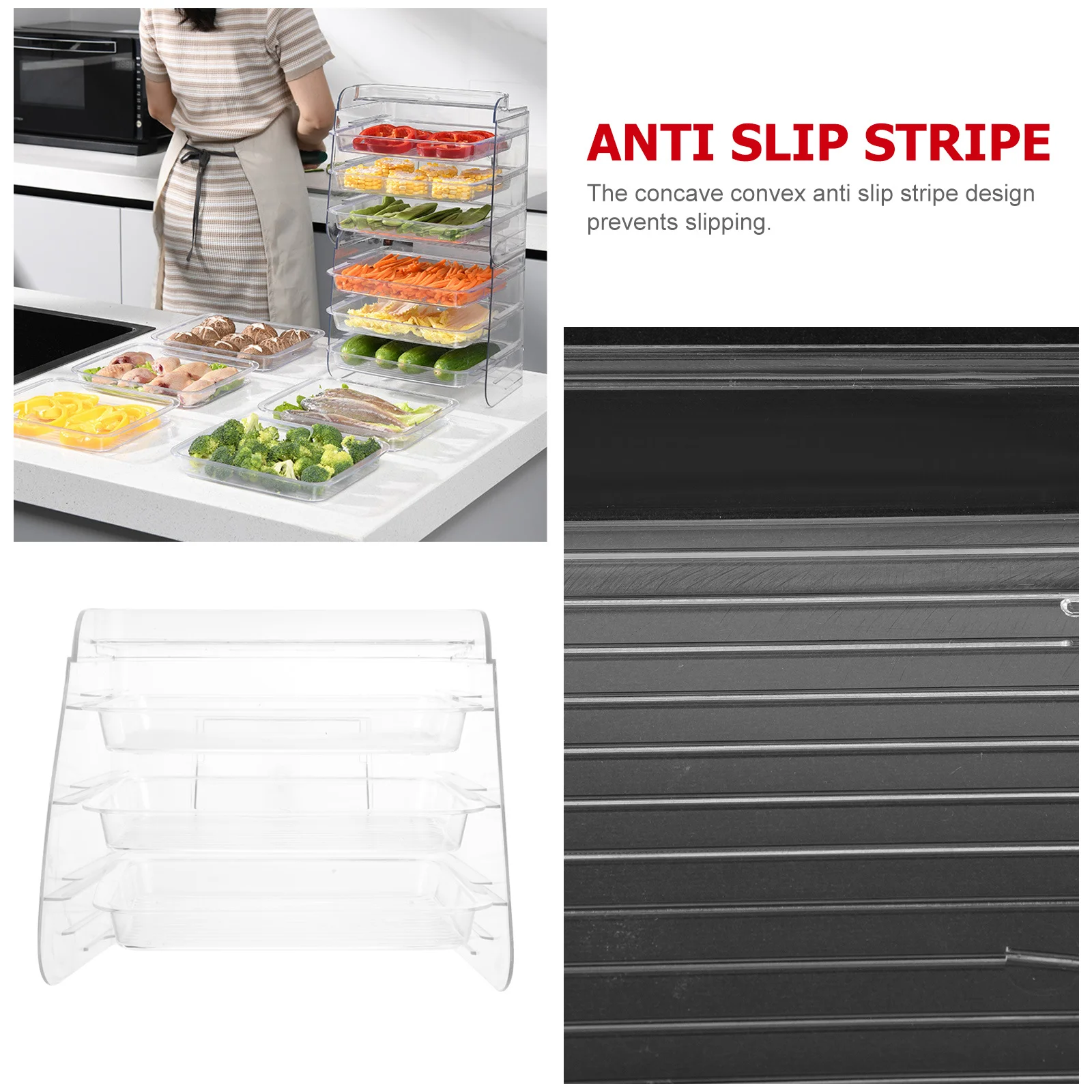 

1Set Multi-Layer Kitchen Storage Rack Condiment Organizer Plastic Tray with Drawer Food Shelf for Bottles Jars Vegetables