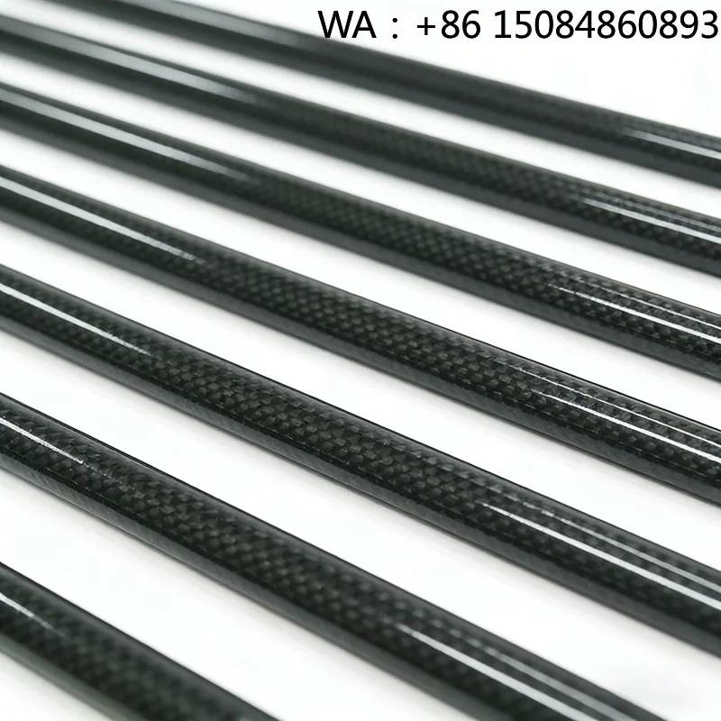 3K Plain Twill Carbon Fiber Tube, Corrosion Resistant Durable, Matte Glossy Custom Pipe for Industrial Sports Use