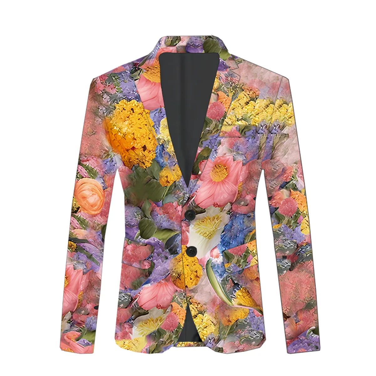 Costume de loisirs mince pour hommes, veste à fleurs, boutique, affaires, hôte de mariage, mode, nouveau, 2024