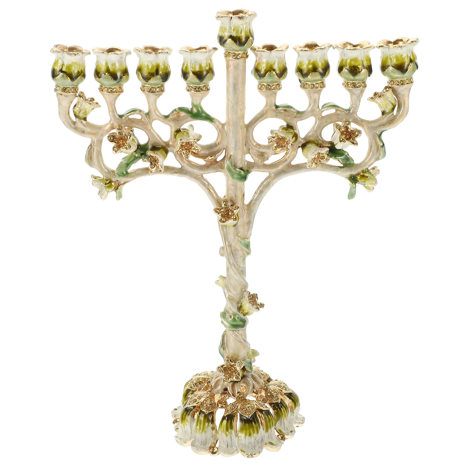 

Menorah Candelabra Retro Decor Candles Desktop Ornament Stand for Table Candlestick Holders Wedding