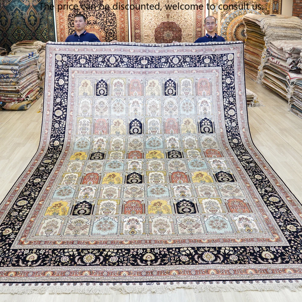 

9x12ft Fancy Rugs Turquoise Maintenance Cactus Persian Value Silk Rug