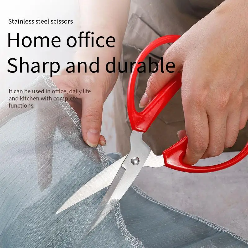 

Stainless Steel Household Scissors Sewing Office Scissors Embroidery Leather Fabric Paper Cut Tailor Scissors