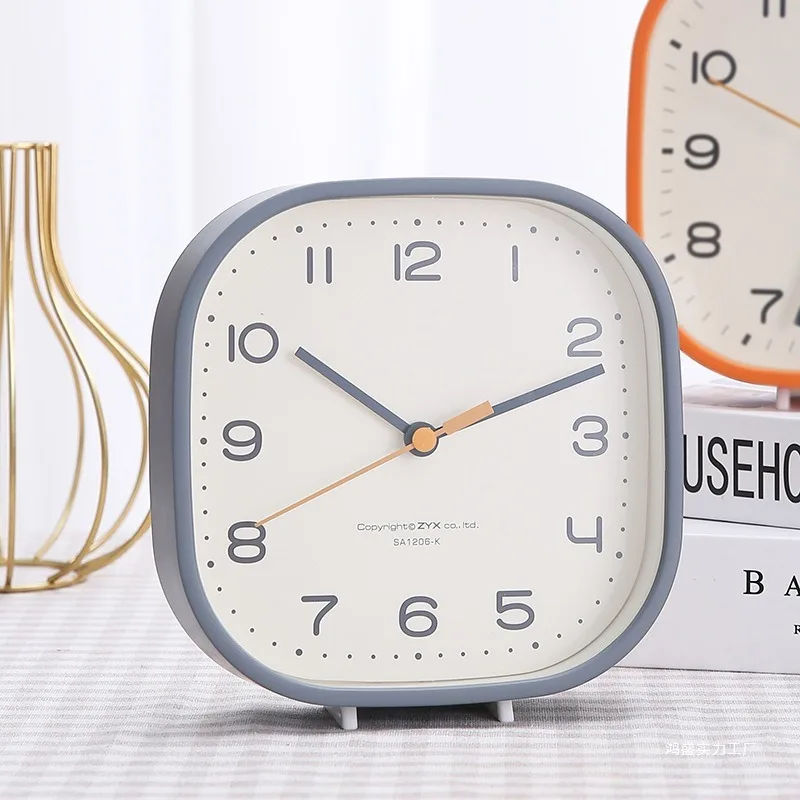 

Nordic Colorful Small Alarm Clock Simple Modern Quartz Alarm Watch Bedroom Silent Bedside Decorative Table Clock Wake-up Watch