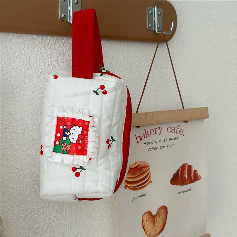 Dames Leuke Grote Capaciteit Kat Make-up Tas Instagram Reizen Draagbare Toilettas Student Penetui