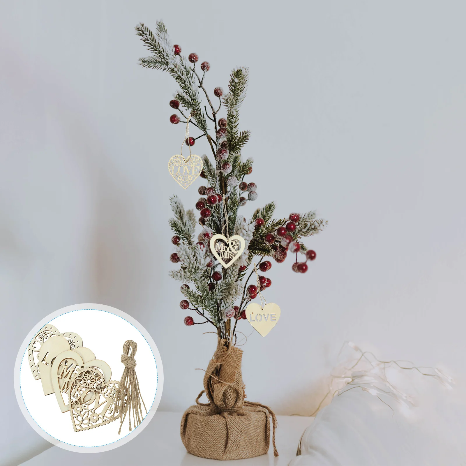 

4Sets Blank Heart Shaped Wood Slices Smooth Craft Supplies for Painting Carving DIY Projects Wedding Centerpieces Home