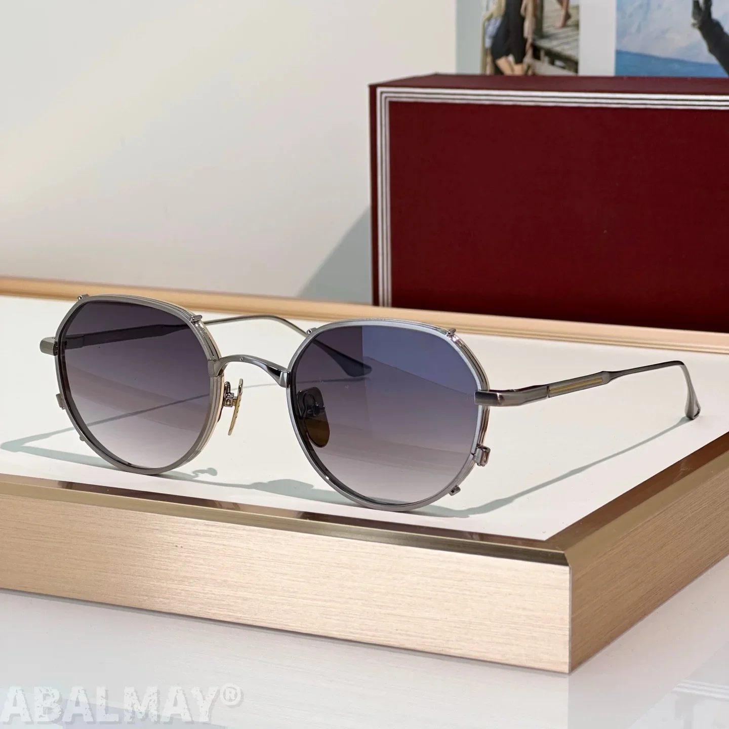 

JM HARTANA 48-21-146 Top Quality Mens Sunglasses for Women Retro Trend Luxury Titanium UV400 Designer Sunglasses Frame