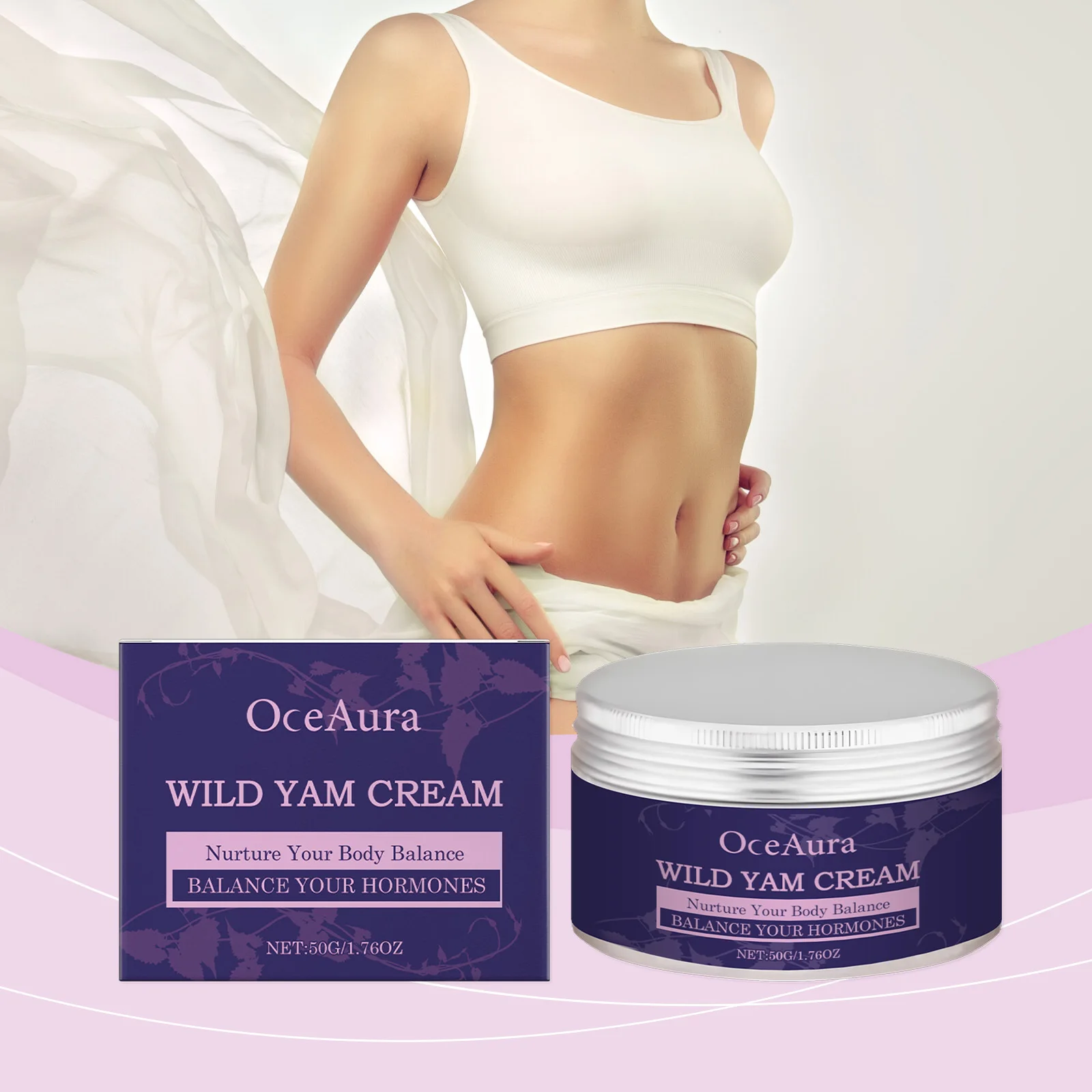 야생 참마 크림 - 여성의 천연 호르몬 균형 - 식물성 에스트로겐이 풍부한 포뮬러 - 갱년기 증상 완화 및 여성 건강 지원