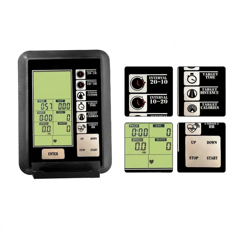 Fitness Equipment LCD Console Monitor for Stationary Bikes with Speed Distance Calories Power Heart Rate Readings