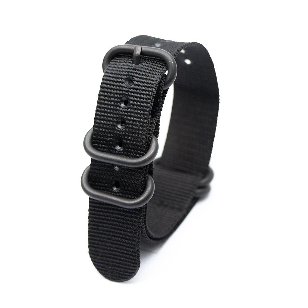 Nylon Watch Band Army Sports Watch Strap 18MM 20MM 22MM 24MM Wristband Accessories Black Ring Buckle For Samsung Huawei Watch