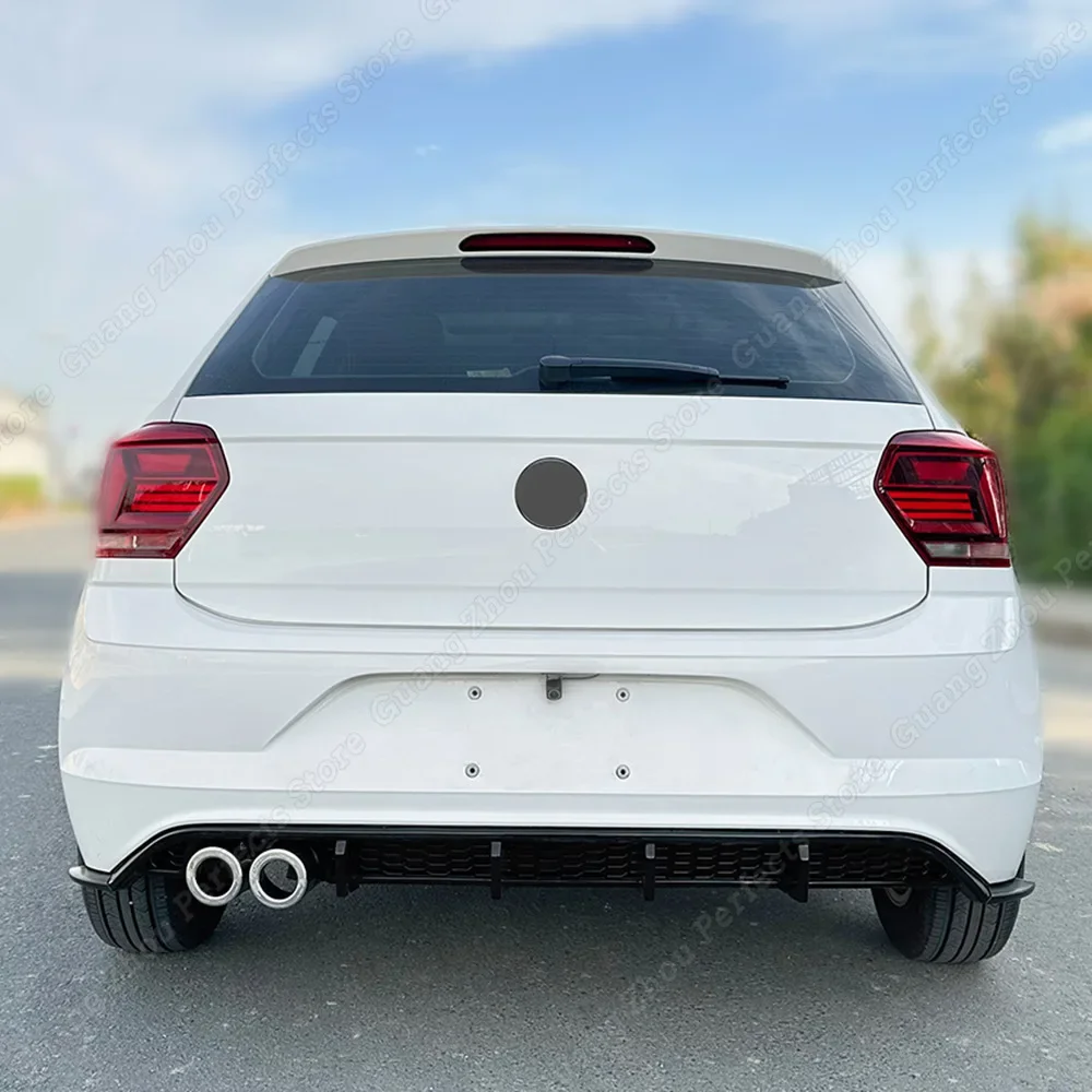 Racig Rear Bumper Diffuser For VW Polo 6 MK6 2017 2018 2019 2020 2021 Pre-facelift Upgrade To GTI Replacement Valance Tuning