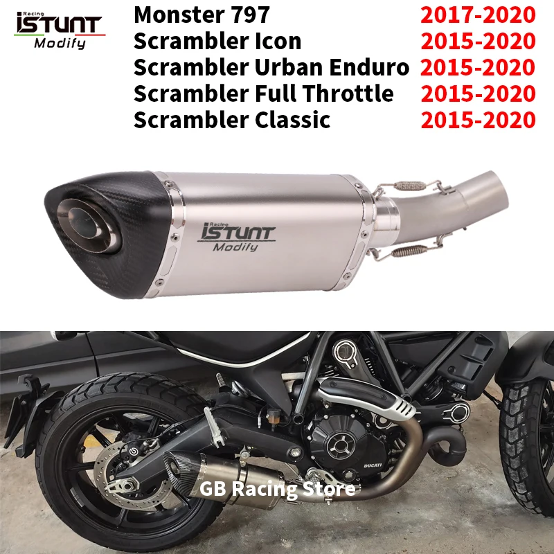 

For Ducati Scrambler 800 2015 - 2020 Monster 797 2017 - 2020 Motorcycle Exhaust Modified Muffler Connection Tube Espace Moto