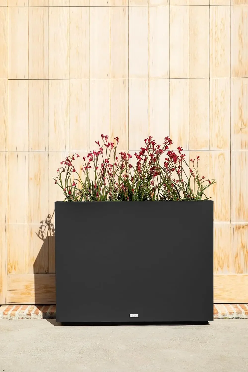 

Block Series Span Plastic Planter - Tall Rectangular Planter for Outdoor Patio/Porch | Durable All-Weather