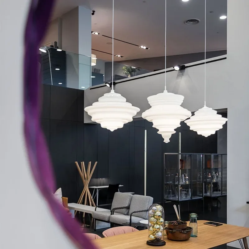 

SANDYHA Nordic Art Pendent Lights Creative Glass Lampshade Design Led Lamp Living Room Decoration Dining Table Lighting Fixtures