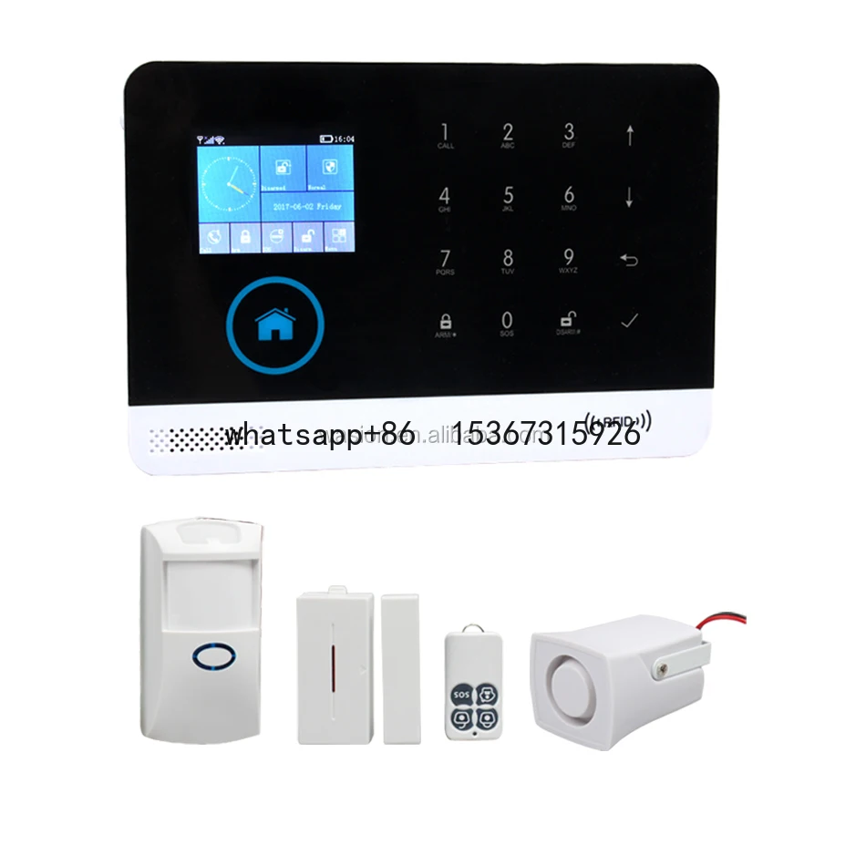 2017 Hot selling Wifi 3G GPRS smart wireless GSM home burglar alarm system with Apps