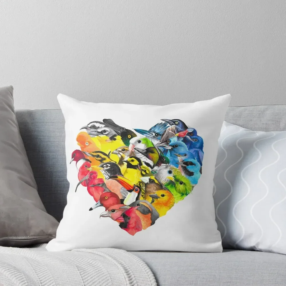 

ACLU Fundraiser Rainbow Bird Heart Throw Pillow Ornamental Pillow Pillow Case Pillowcases