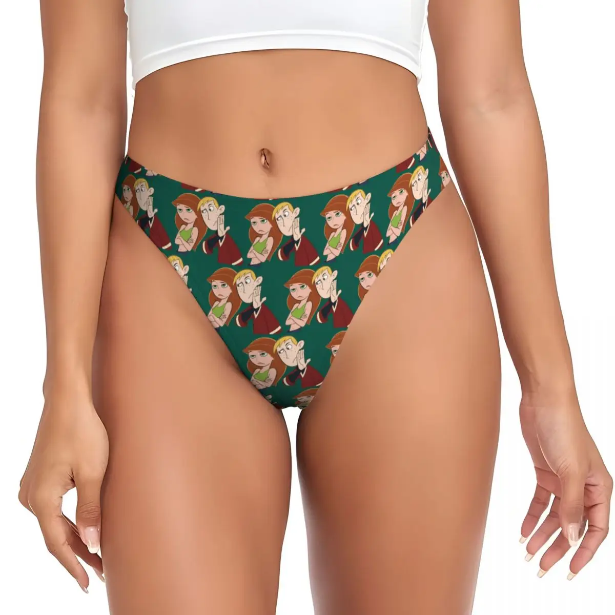Custom Kim Possible G-string Panties Breathable Women Stretch Thongs Comfort Underwear