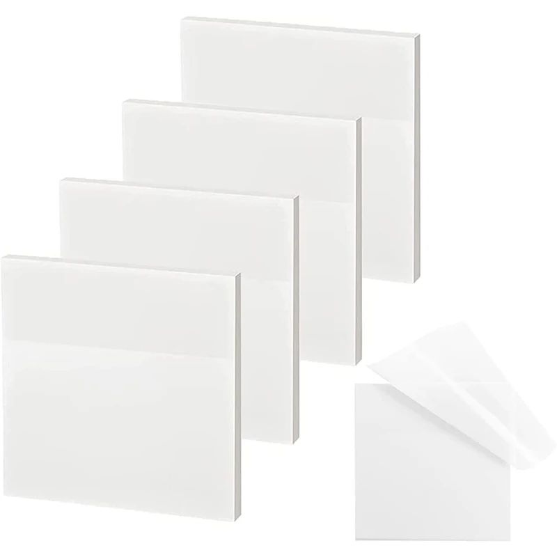 

Transparent Sticky Notes Scrapes Stickers Note Pads Posted it Paper Clear Notepad Annotation School Stationery Office Supplies