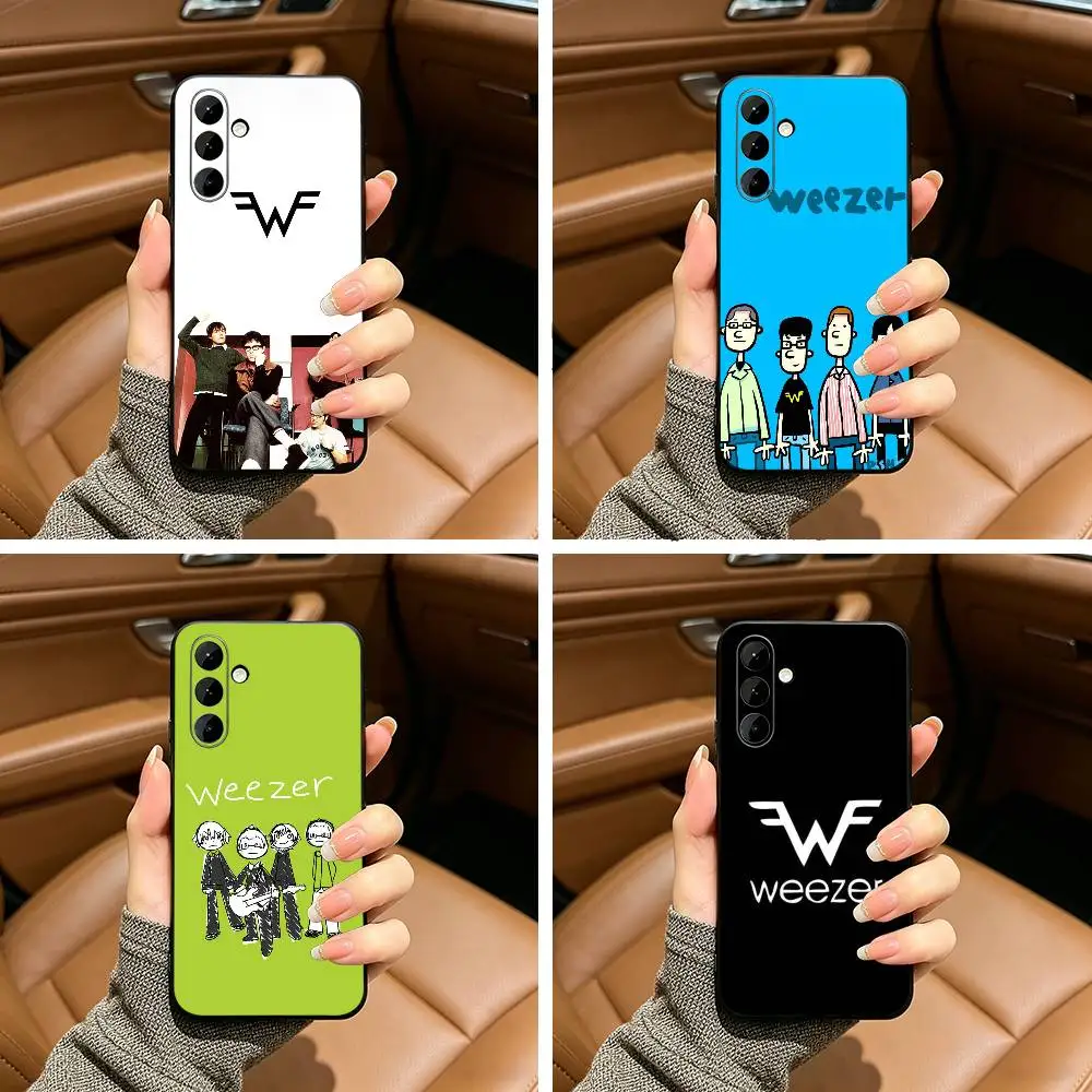 W-B-Weezer -Band Phone Case For Samsung Galaxy A73,A71 A72,A70,A53,A52,A51,Soft Silicone Black Cover