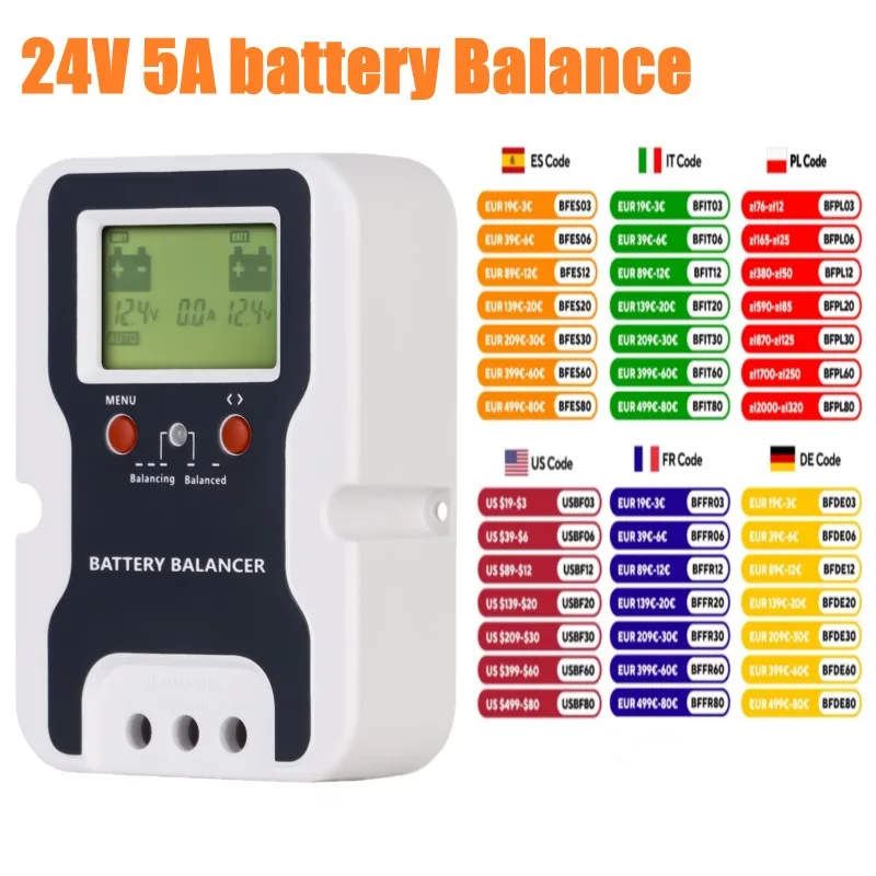 PowMr Battery Balancer 24V 5A Solar System Battery Balancer Lead Battery Equalizer Series Solar Cell Voltage Battery Protection