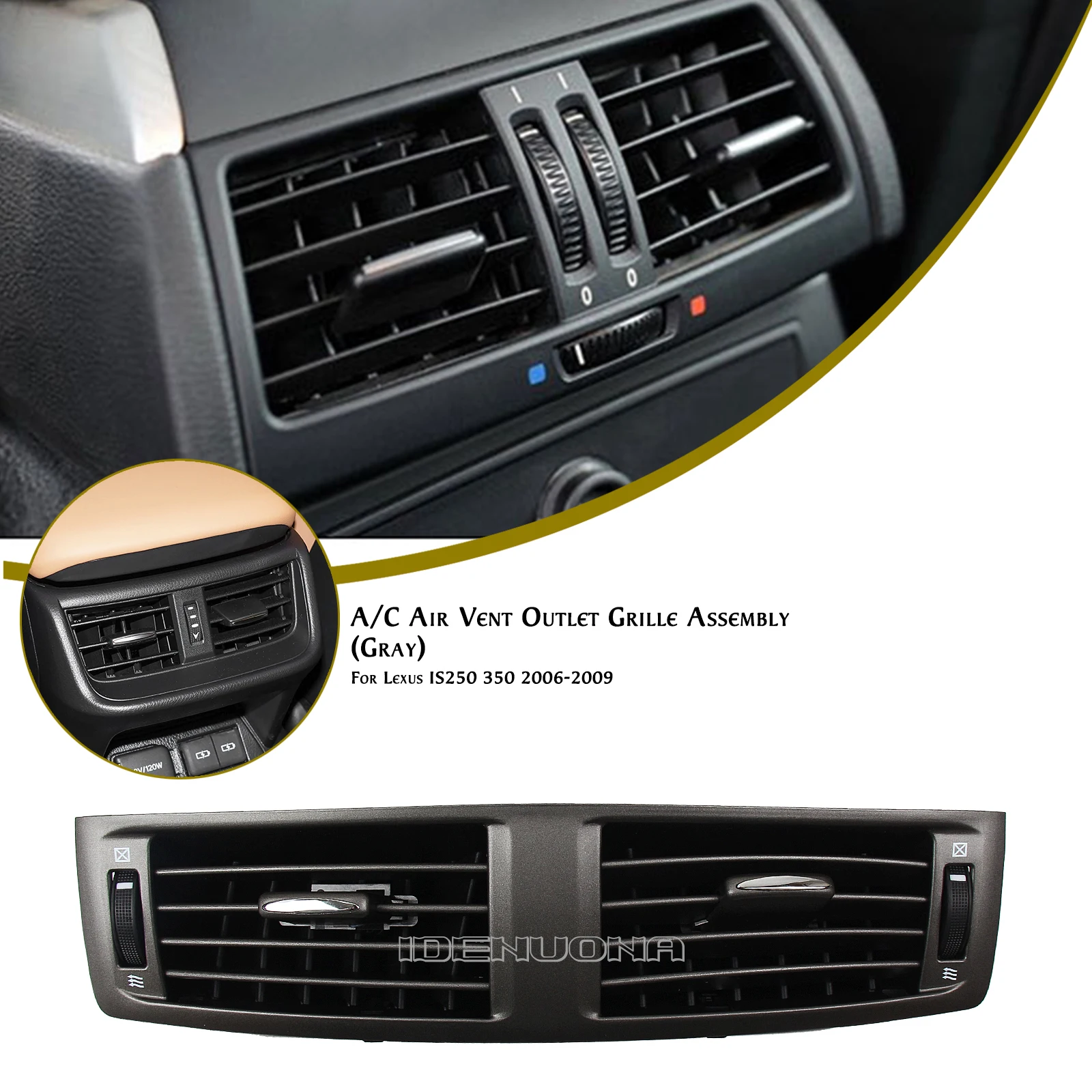 Car Interior Dashboard Center Air Vent Outlet Conditioning Assembly For Lexus IS250 IS350 2006 2007 2008 2009