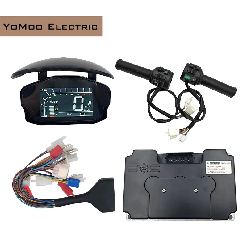 3KW BLDC Fardriver ND72450 48V-72V Sine Wave Motor Controller With DKD Display And T08 Throttle For Electric Motorcycles Scooter
