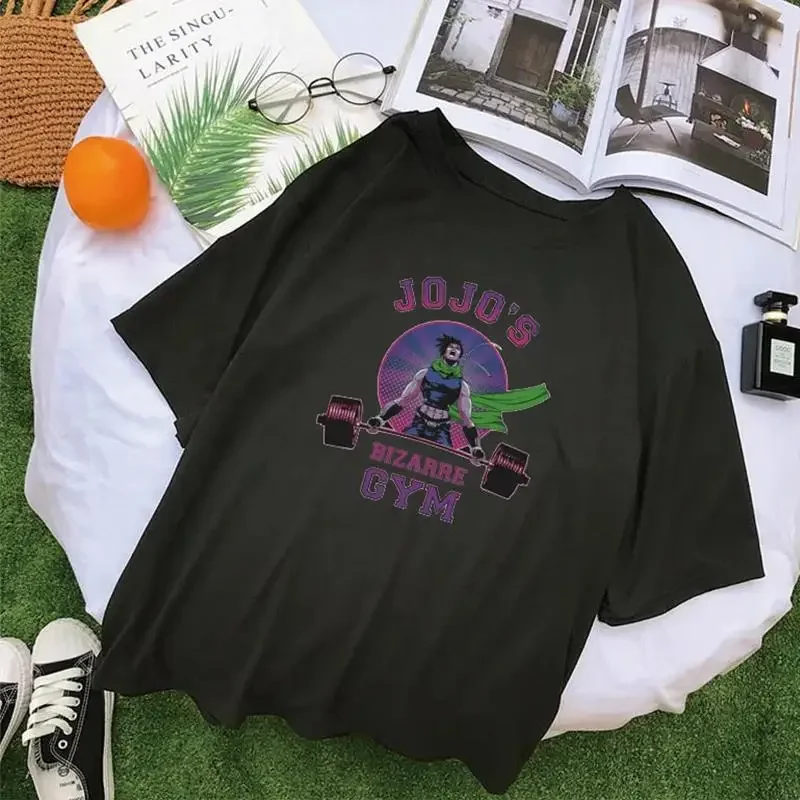 JoJo Bizarre Adventure Anime T Shirt Harajuku Women Men Casual Vintage Streetwear Short Sleeve  T Shirt Unisex