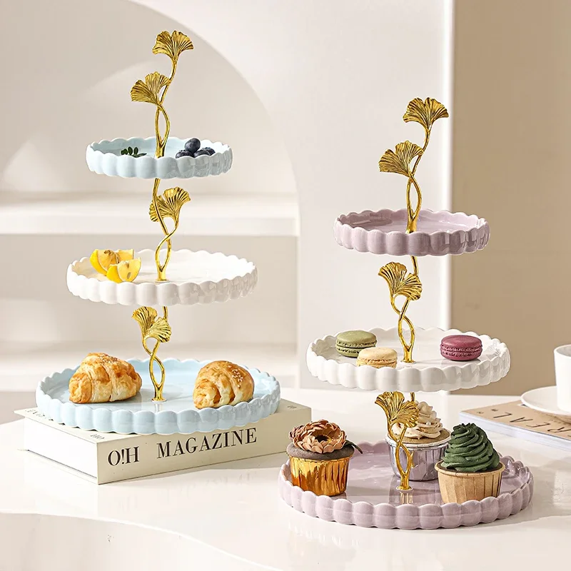 ruit plate, home living room tea table zero food plate high sense, light luxury fruit plate, home living room coffee table
