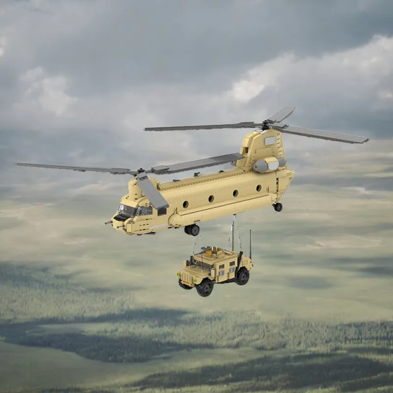 1549pcs MOC Boeing CH F Chinook 1 Minifig Scale Creator Model Building Blocks Christmas Gifts Architecture Toy Kids Brick