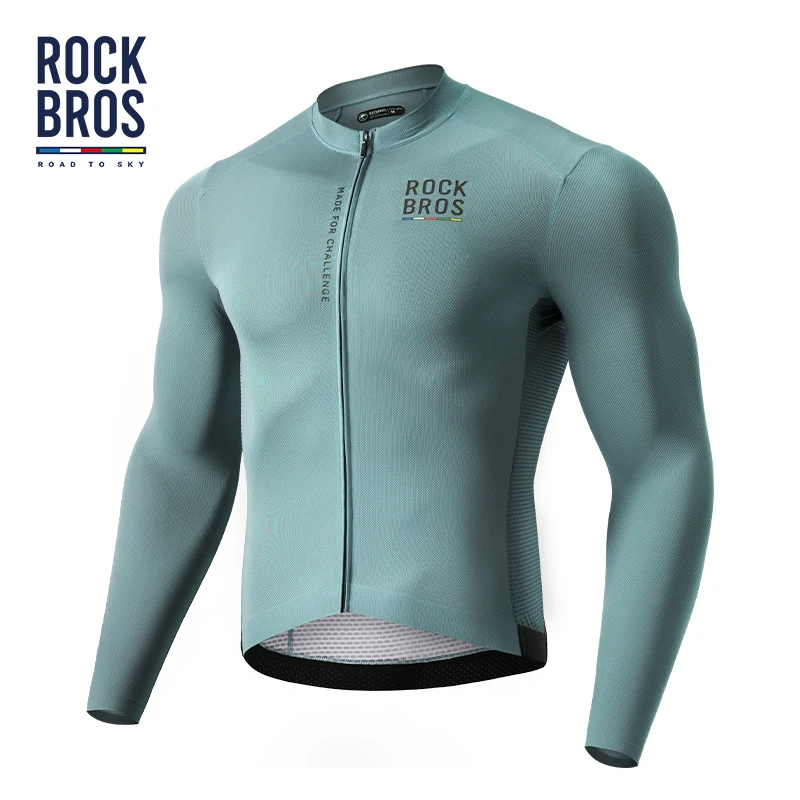 ROCKBROS ROAD TO SKY Male Professional Cycling Long Sleeve Jersey Lightweight Breathable High Elastic Shirt Men Cycling Clothing