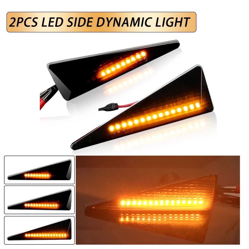 2 יחידות עבור רנו מגאן MK2 CC אספאס MK4 סיניק MK2 וינד אוונטימה תליה 2 ול סאטיס דינמי LED אור סיגנל צד