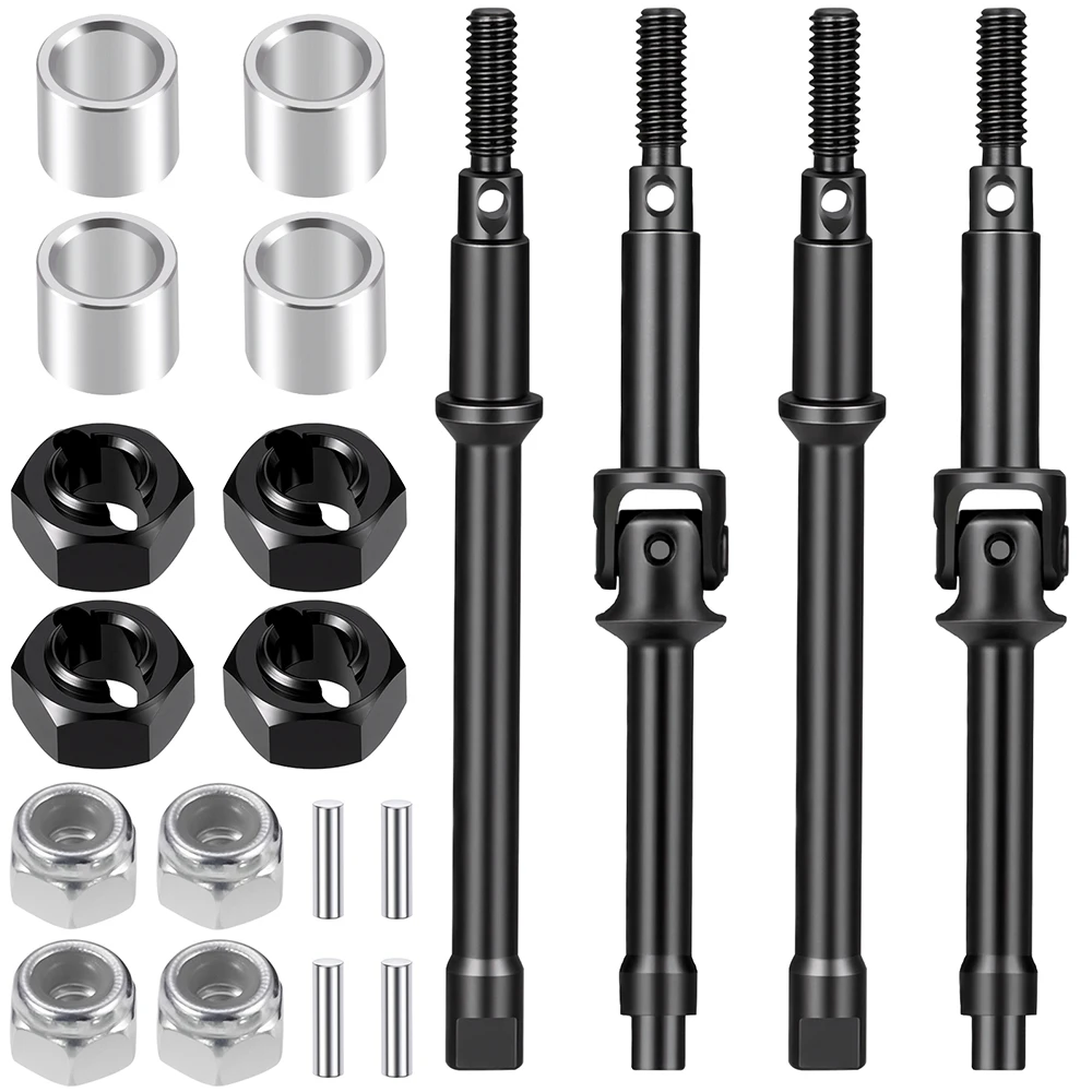TRINOOD Steel Front Rear Axle Extended CVD Drive Shaft 33.8/35.8/37.8mm for 1/30 Axial SCX30 Upgrade Parts