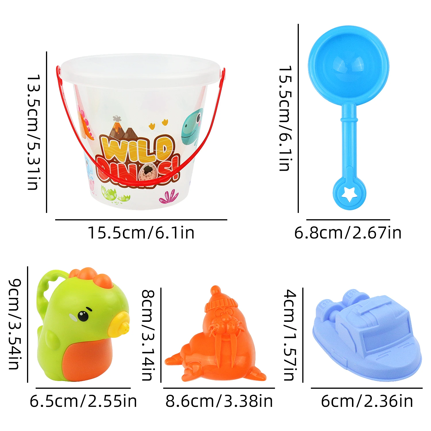 Beach toy set for children playing with sand at the beach, bucket digging, shovel tools, parent-child interaction